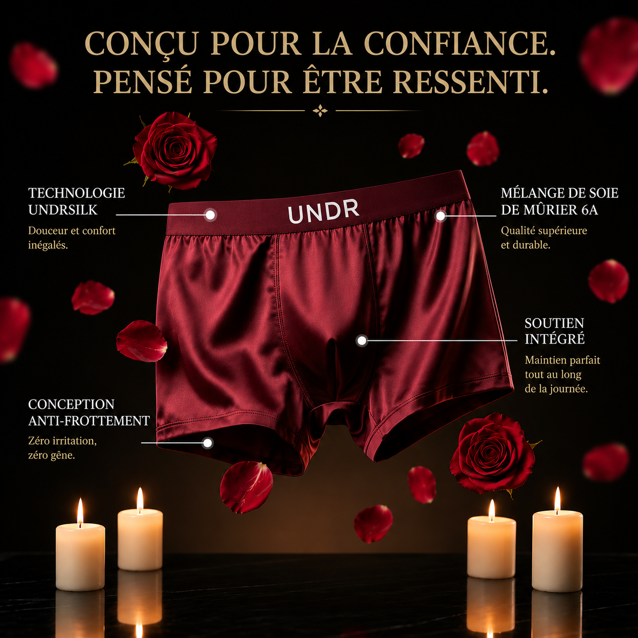 Boxer en soie haut de gamme | Confort toute la journée